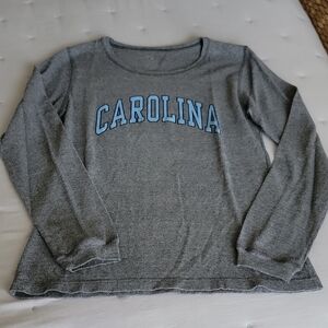 Cotton On Gray Long Sleeve Thermal Top with Blue Carolina Print